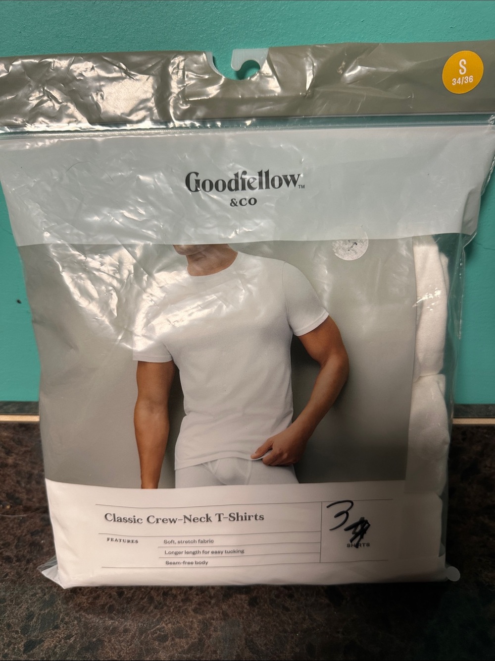 Goodfellow & Co White Crew-Neck Undershirt